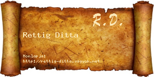 Rettig Ditta névjegykártya